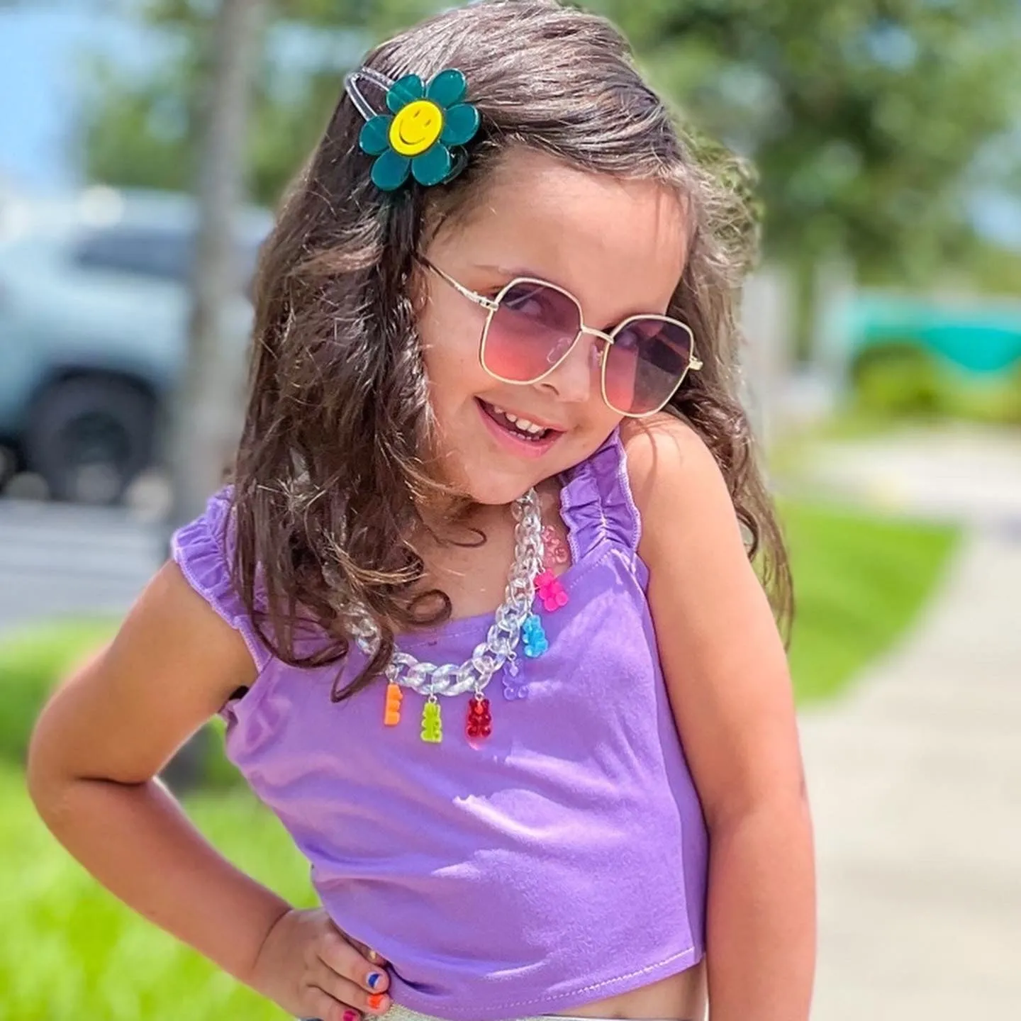 Ice Ice Baby Rainbow Bears Choker Necklace