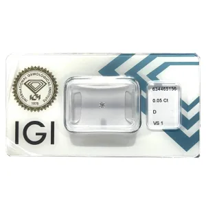 Ii Diamante in Blister Blister Brilliant cut 0.05CT color of purity VS1
