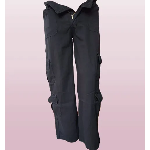 INSTOCK- Summer low-waisted multi-pocket denim casual Pants