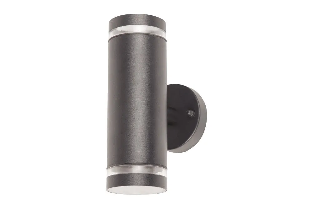 Integral ILDED060 Outdoor Stainless Steel Up And Down GU10 IP65 Wall Light Anthracite Grey