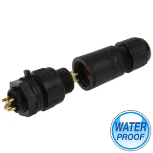 IP68 Shielded 5 Pin M14 Waterproof Connector, Cable Diameter: 2.5-7.5mm