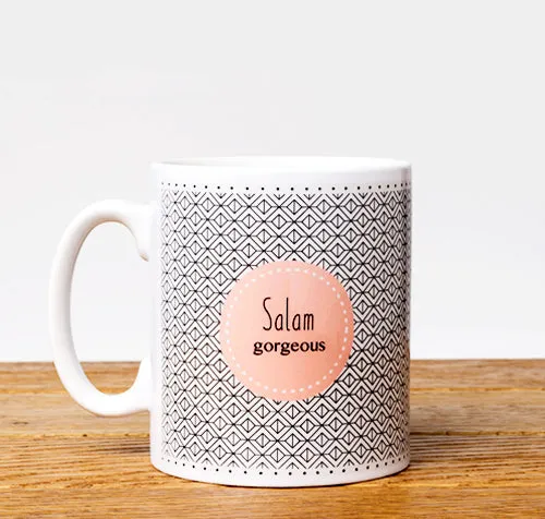 Islamic Printed Ceramic Mug - Salam Gorgeous - MG 36