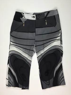 Jamie Black Multi Print Knee Capri 31345