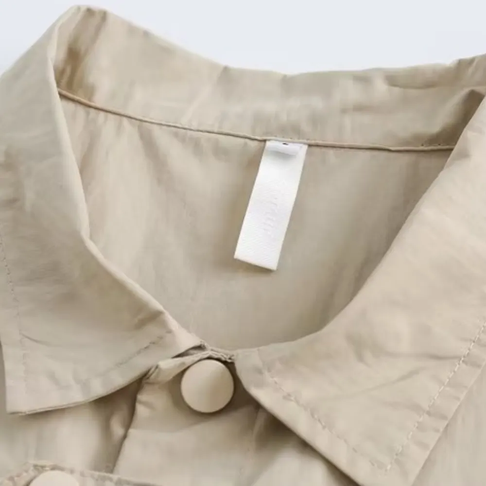 Japanese Solid Color Multi-Pocket Shirt