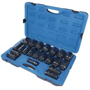 Jet 610410 21 PC 3/4" DR Deep SAE 6 Point Impact Socket Set
