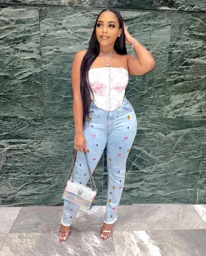 Jewel Denim Pants