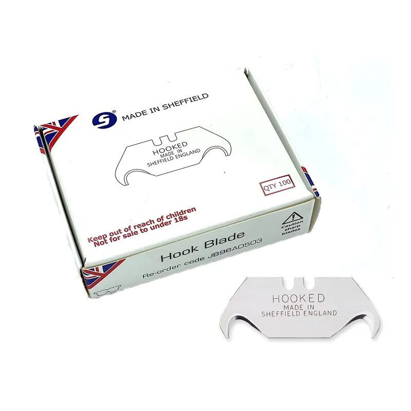 Jewel Hook Utility Knife Blades (Sheffield)- Pack of 100
