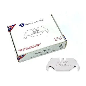Jewel Hook Utility Knife Blades (Sheffield)- Pack of 100