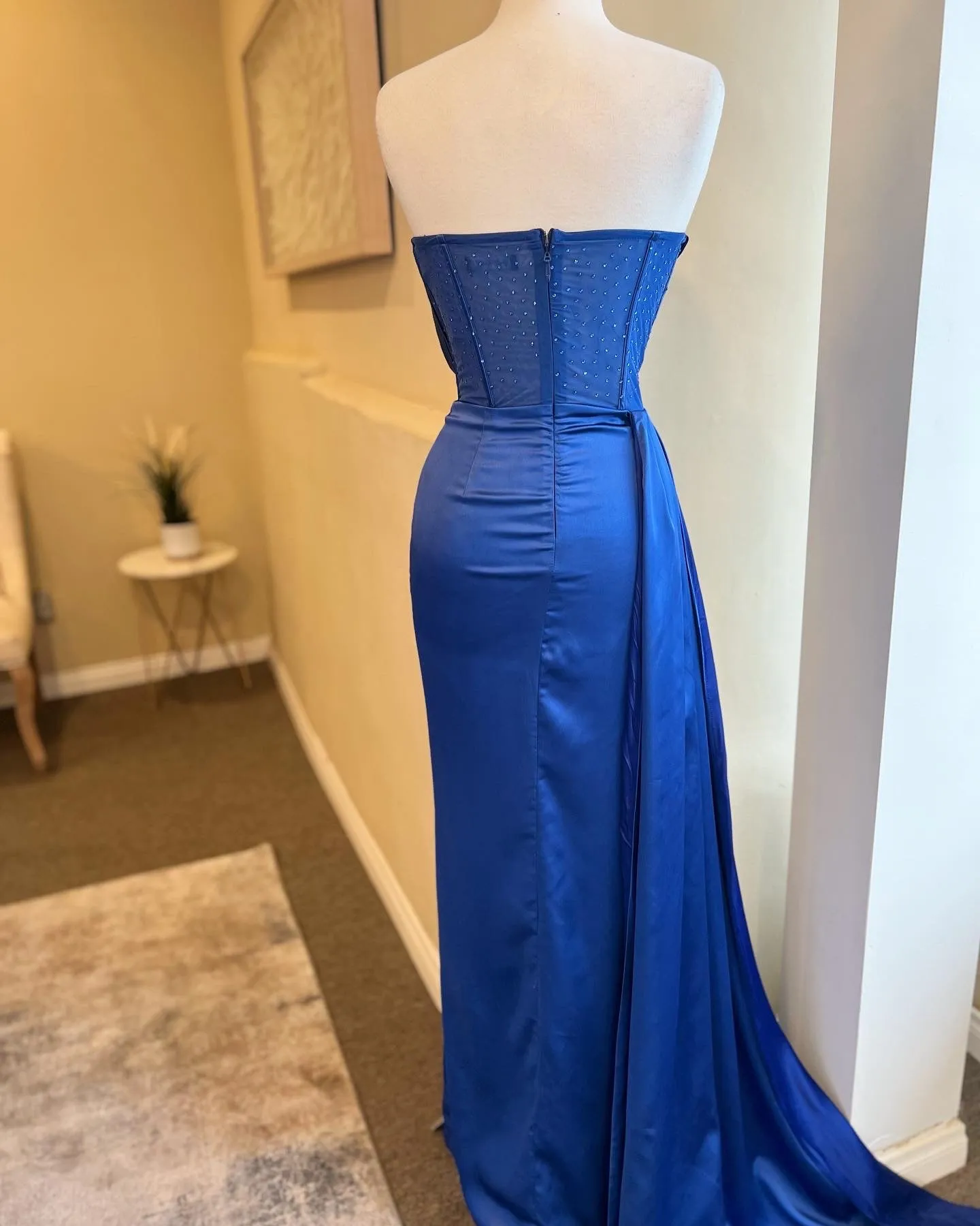 Jewel Satin Long Dress