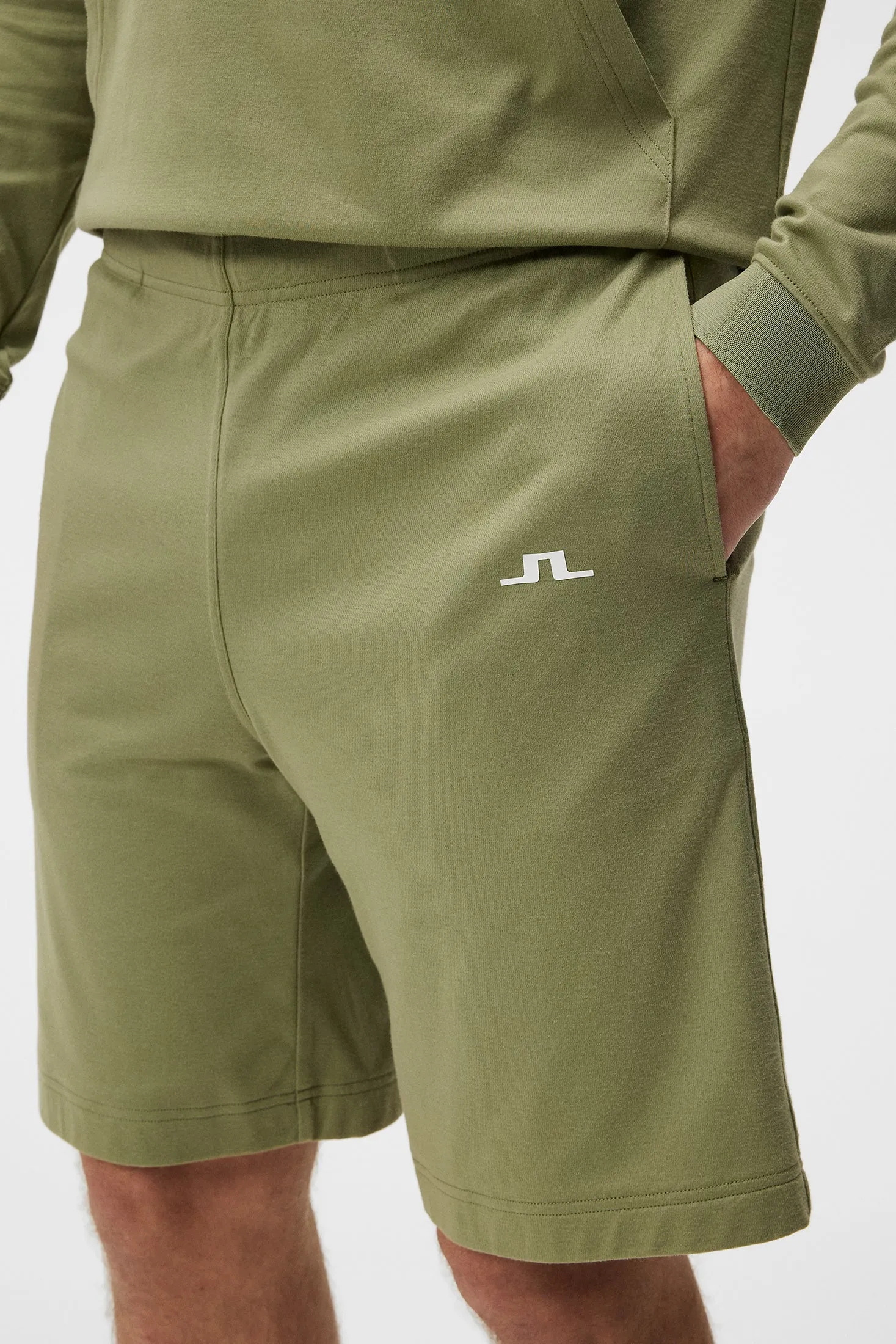 J.Lindeberg Mens Functional Logo Shorts - Oil Green