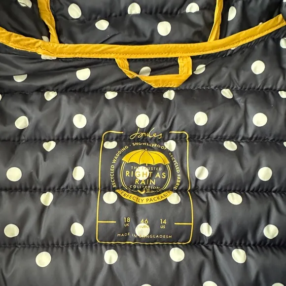 Joules Snug Padded Showerproof Packable Jacket Coat