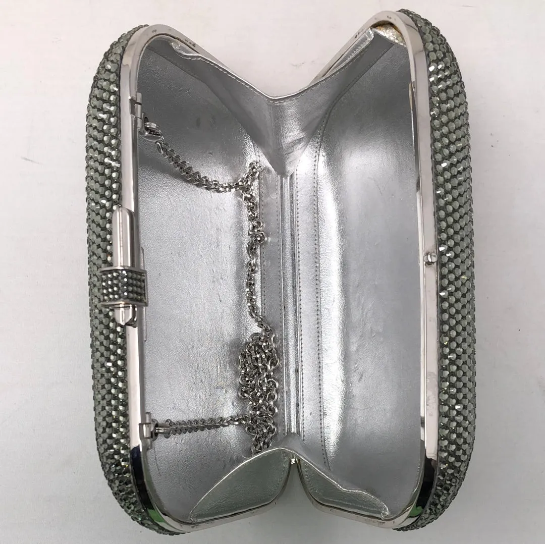 Judith Leiber Rounded Edge Rectangle Crystal Clutch