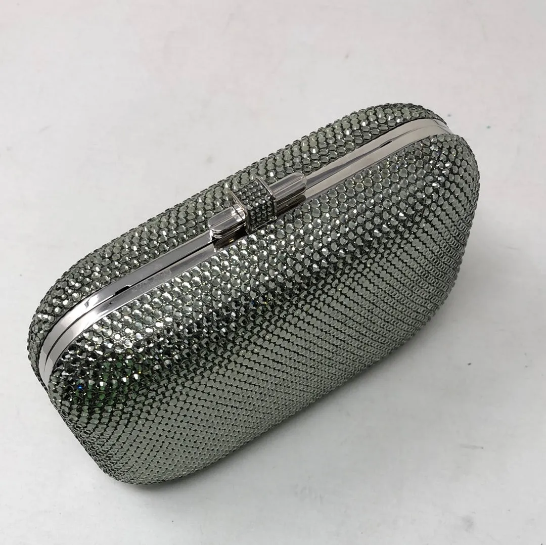 Judith Leiber Rounded Edge Rectangle Crystal Clutch