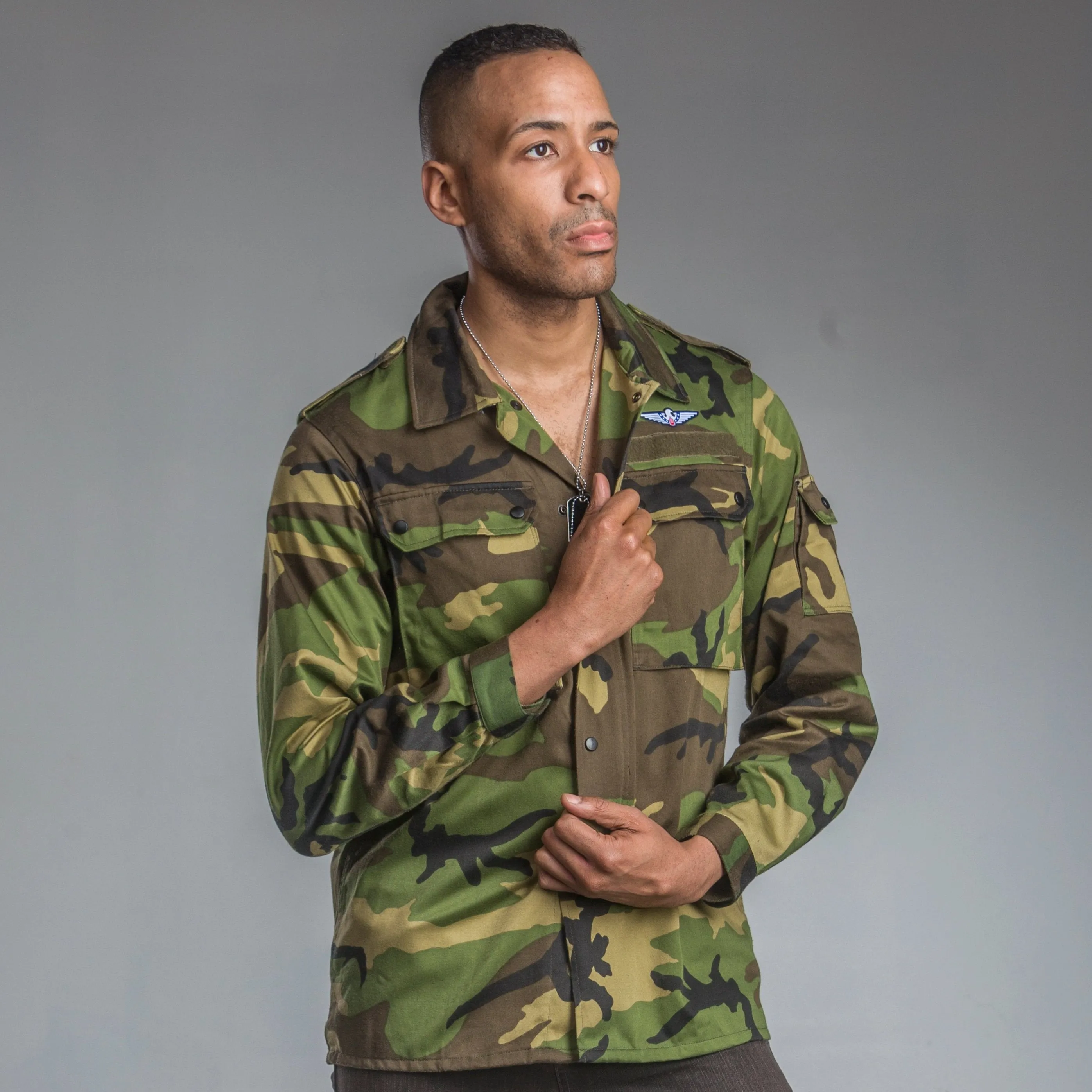 Jungle/Woodland Camo Field Shirt