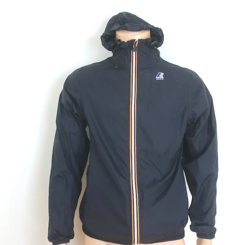 K-Way Le Vrai Claude 3.0 Packable Full-Zip Windbreaker Jacket Black Size Small