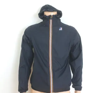 K-Way Le Vrai Claude 3.0 Packable Full-Zip Windbreaker Jacket Black Size Small