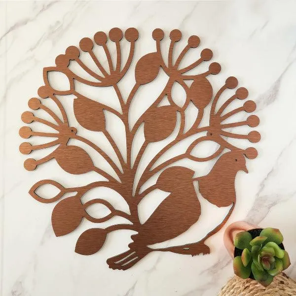 Kereru Wood Pigeon Pohutukawa Circle Outdoor Art