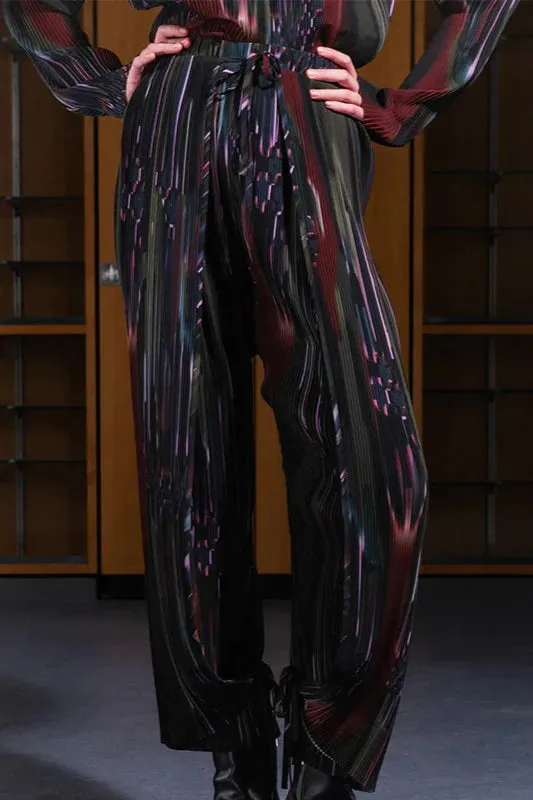 Knight Plisse Pants, Tetris Drips