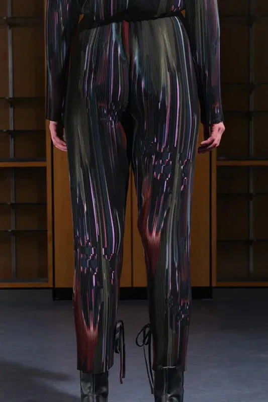 Knight Plisse Pants, Tetris Drips