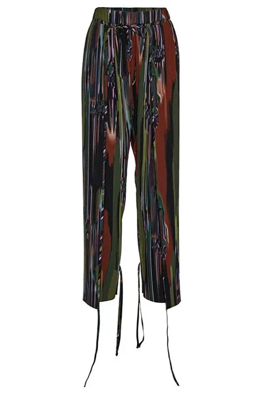Knight Plisse Pants, Tetris Drips
