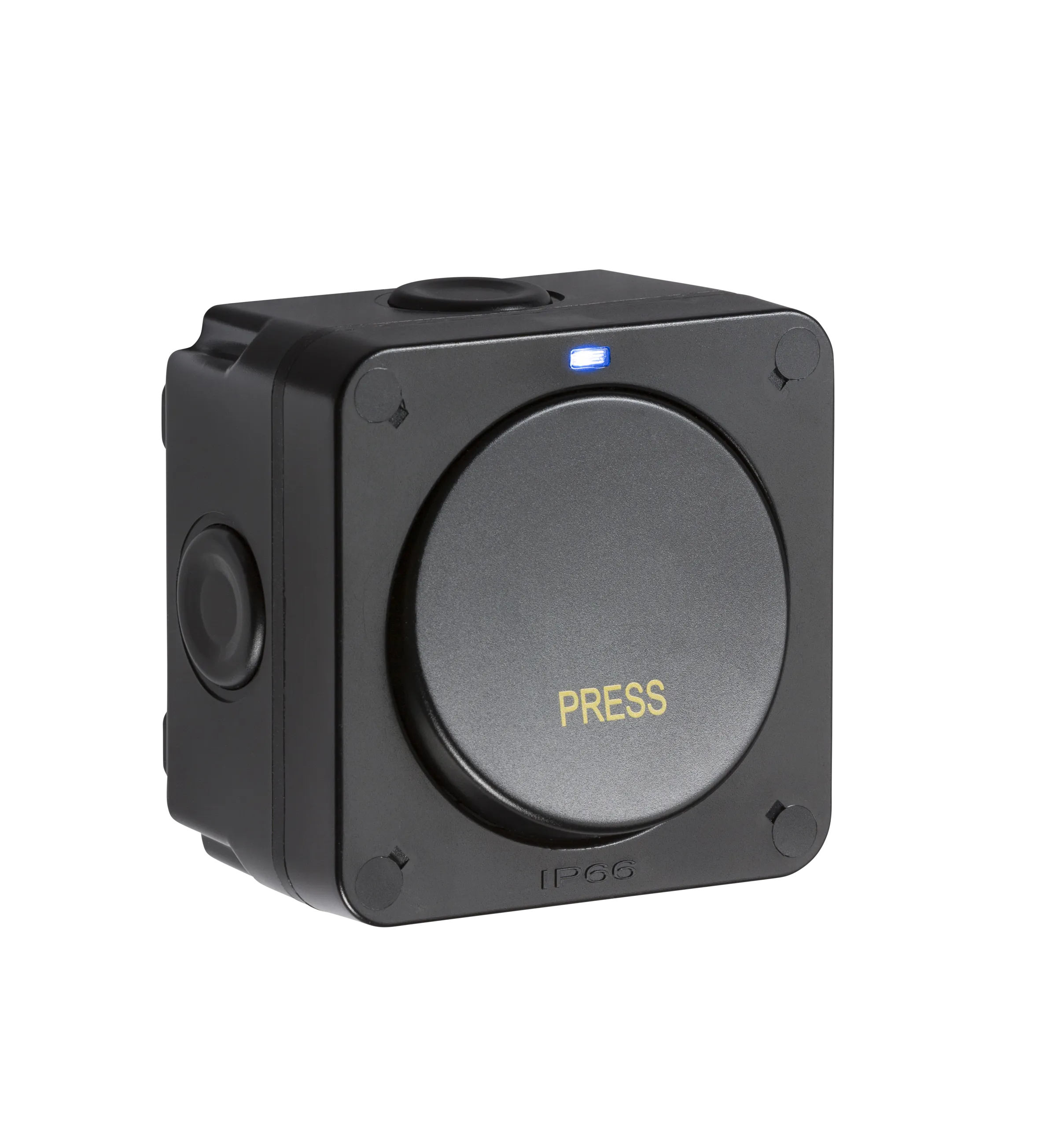 Knightsbridge OP21 Weatherproof IP66 20AX 1G 1-Way Retractive Switch - Black