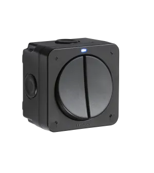 Knightsbridge OP3 Weatherproof IP66 20AX 2G SP 2-Way Switch- Black