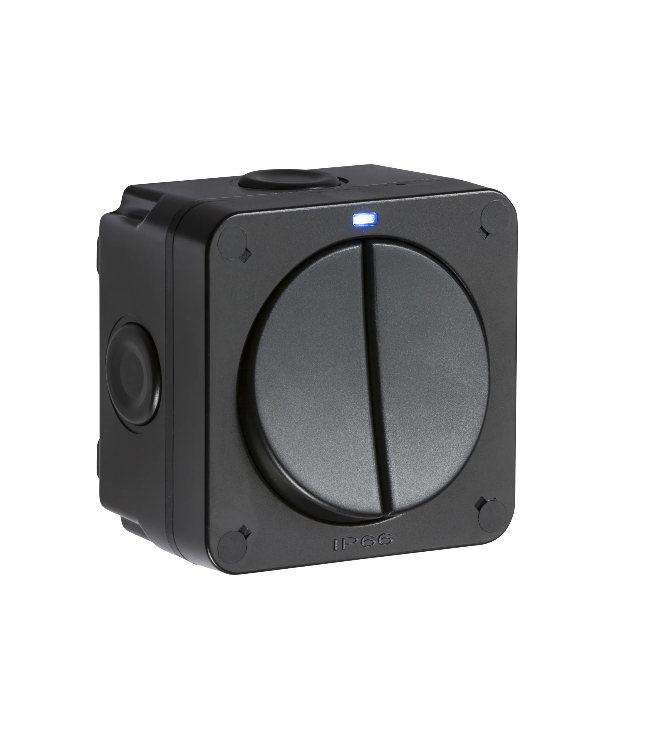 Knightsbridge OP3 Weatherproof IP66 20AX 2G SP 2-Way Switch- Black