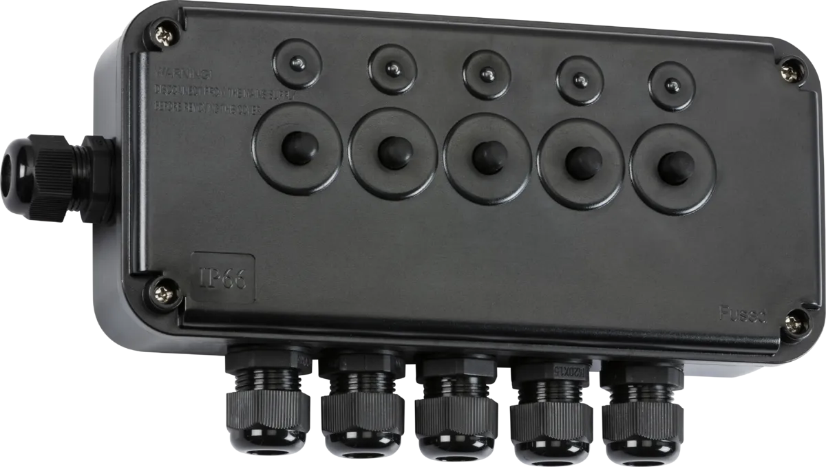 Knightsbridge OP5GBK Weatherproof IP66 13A 5G Switch Box