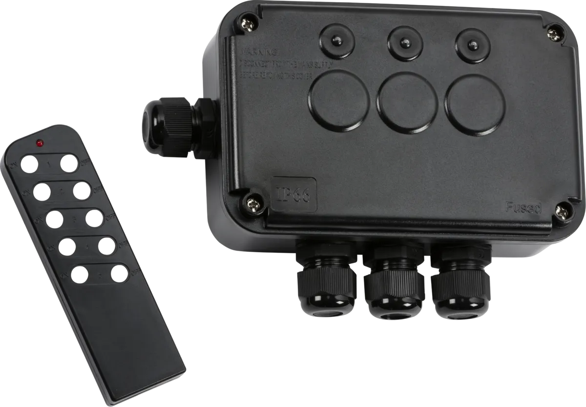 Knightsbridge OP663GBK Weatherproof IP66 13A 3G Remote Controlled Switch Box