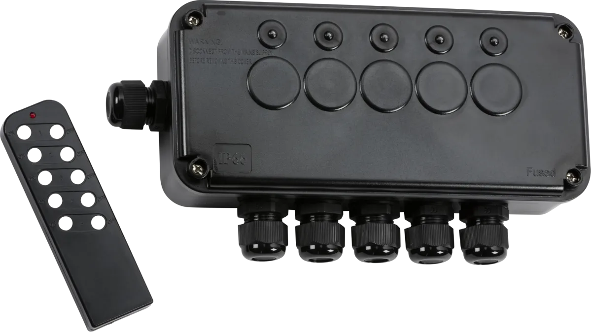 Knightsbridge OP665GBK Weatherproof IP66 13A 5G Remote Controlled Switch Box