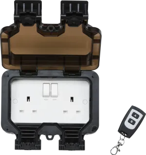 Knightsbridge OP9R Weatherproof Remote Controlled IP66 13A 2G outdoor Socket