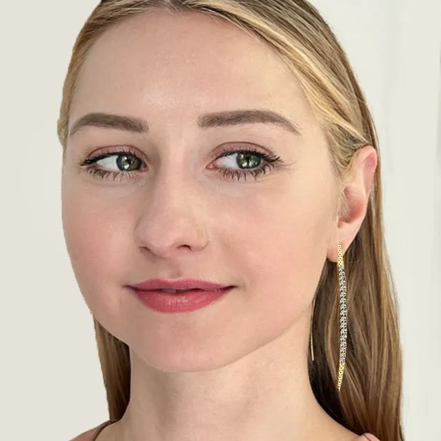 lancia long crystal earring