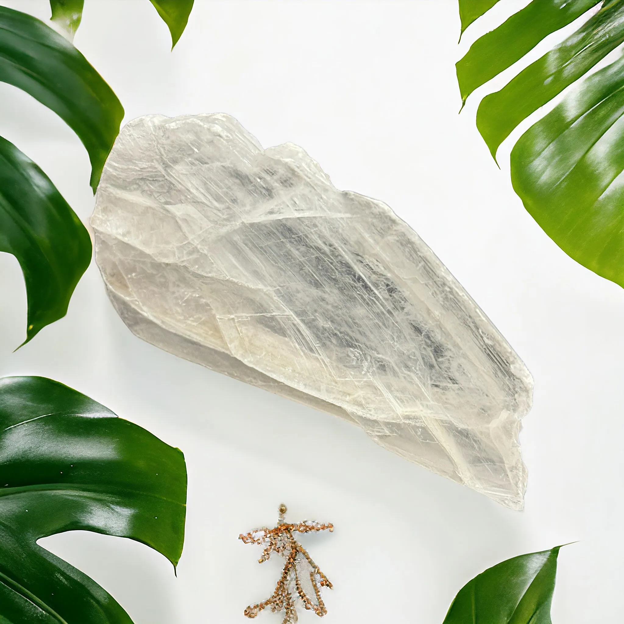Large Natural Brazilian Selenite Crystal - Self Standing