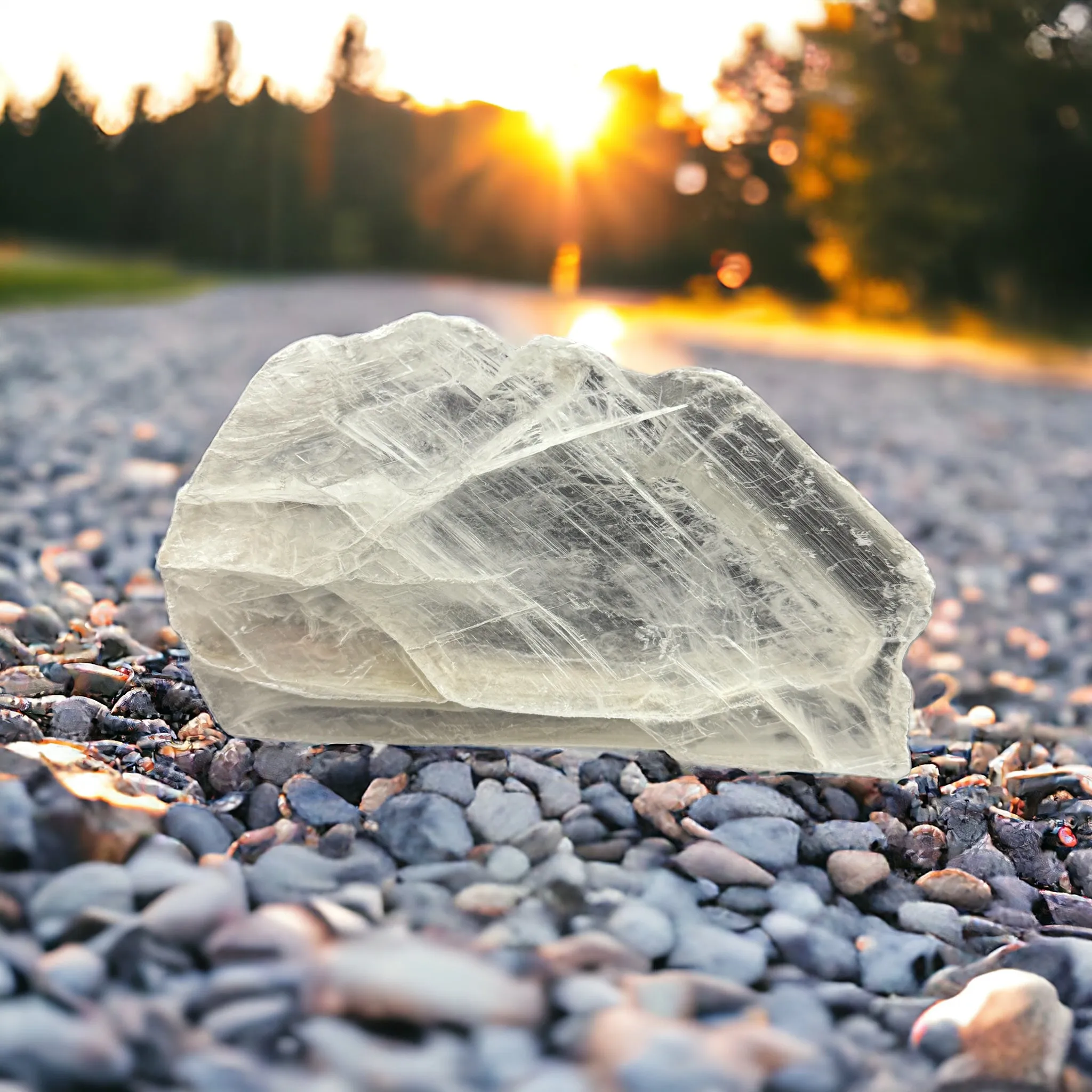 Large Natural Brazilian Selenite Crystal - Self Standing