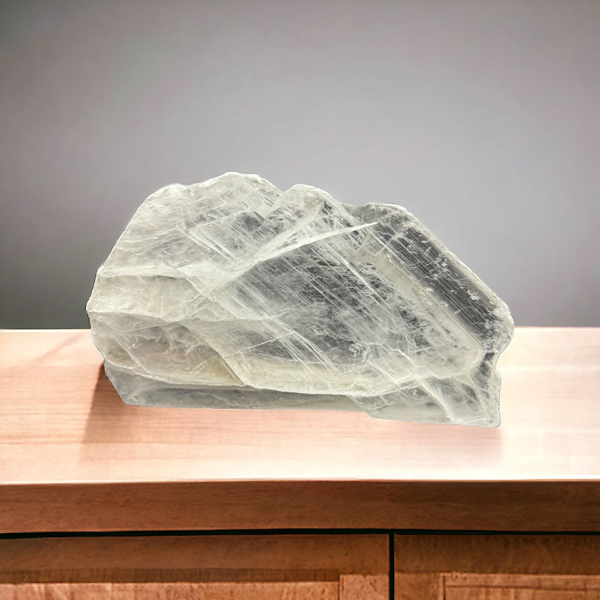Large Natural Brazilian Selenite Crystal - Self Standing