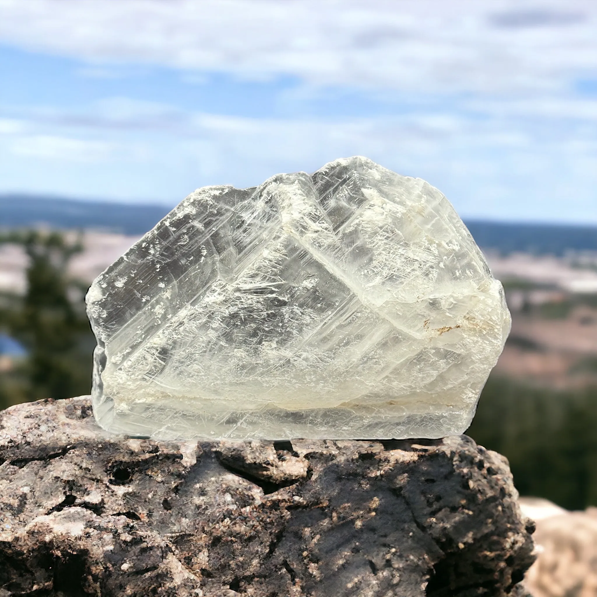 Large Natural Brazilian Selenite Crystal - Self Standing