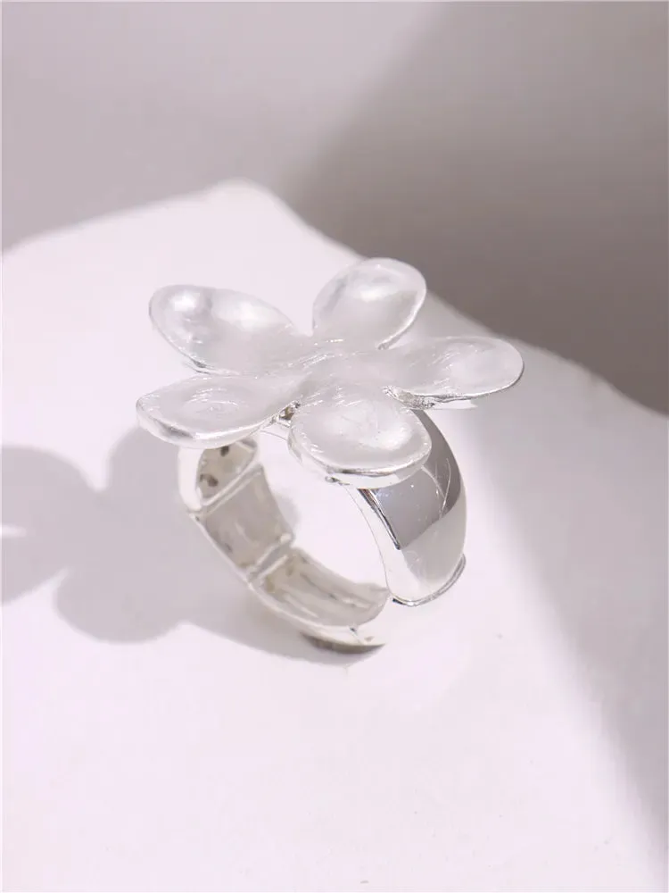 Large Silver and Gold Geometric Ring