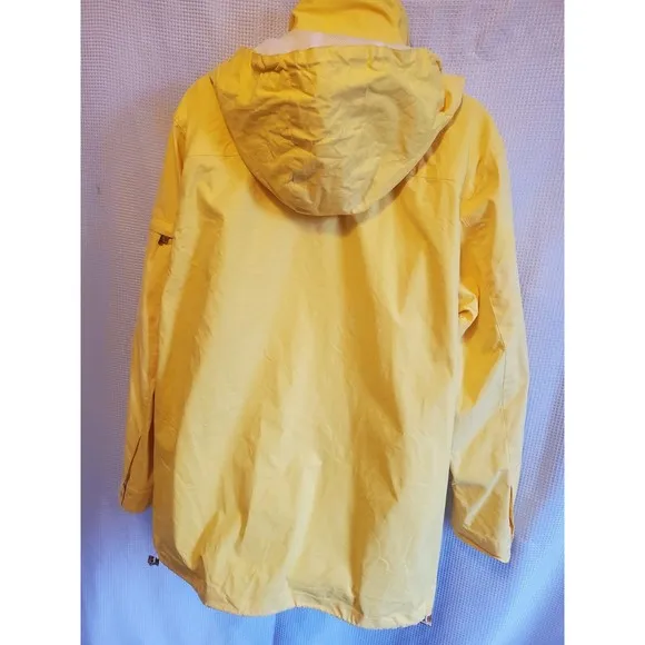 Lauren Ralph Lauren LRL Womens Windbreaker Packable Hood Bright Yellow Sz L