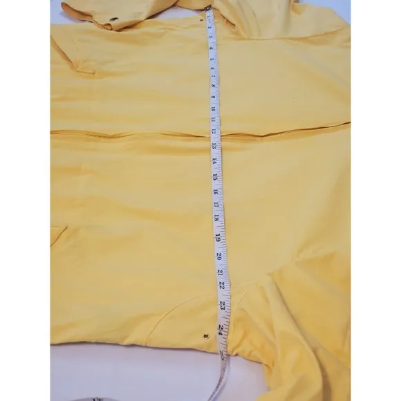 Lauren Ralph Lauren LRL Womens Windbreaker Packable Hood Bright Yellow Sz L