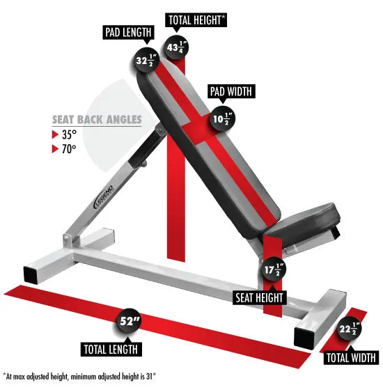 Legend Fitness Incline Utility Bench - 3101