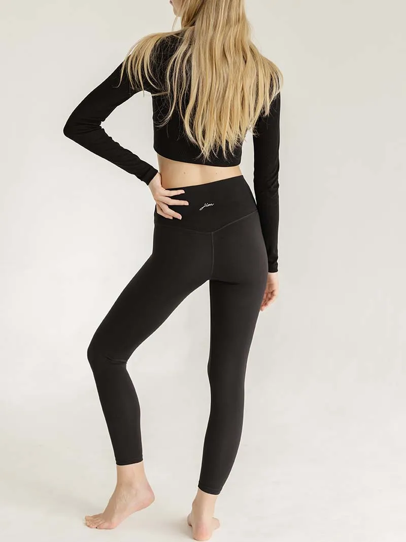 Legginsy do jogi 7/8, Unity, ease™, Black