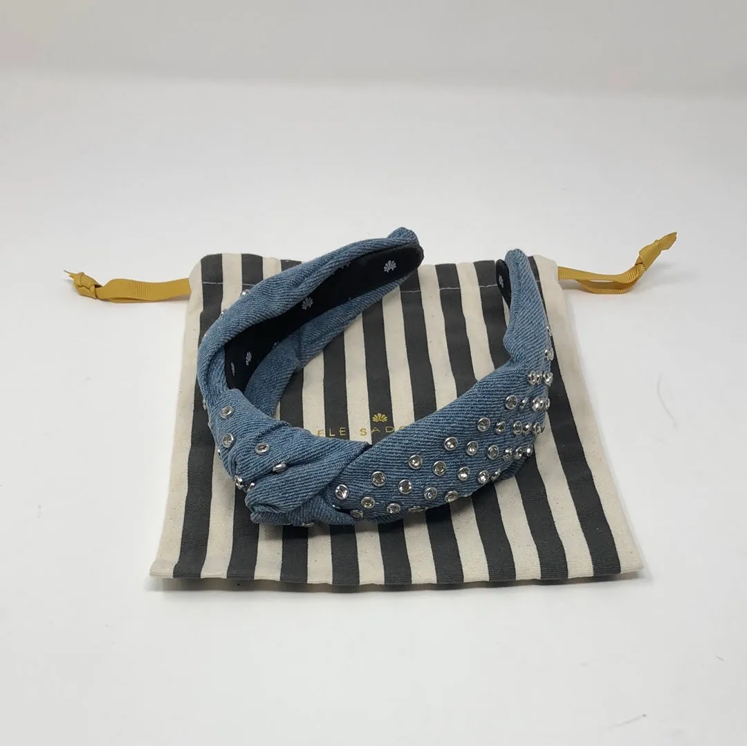 Lele Sadoughi Denim and Jewel Headband