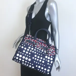 LeSportsac x Libertine Johnny Go Lightly Large Top-Handle Bag Navy Geometric NEW