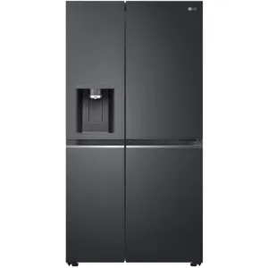 LG 762L Matte Black Steel Side By Side Fridge/Freezer GC-J307CQFS