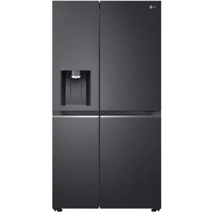 LG 762L Matte Black Steel Side By Side Fridge/Freezer GC-J307CQFS