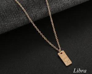 Libra geometric necklace