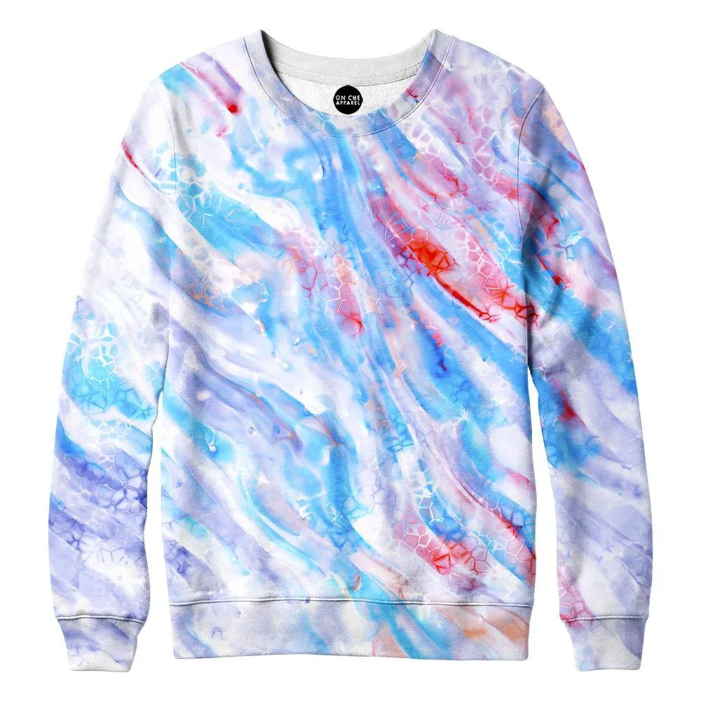 Light Blue Swerves Womens Sweatshirt