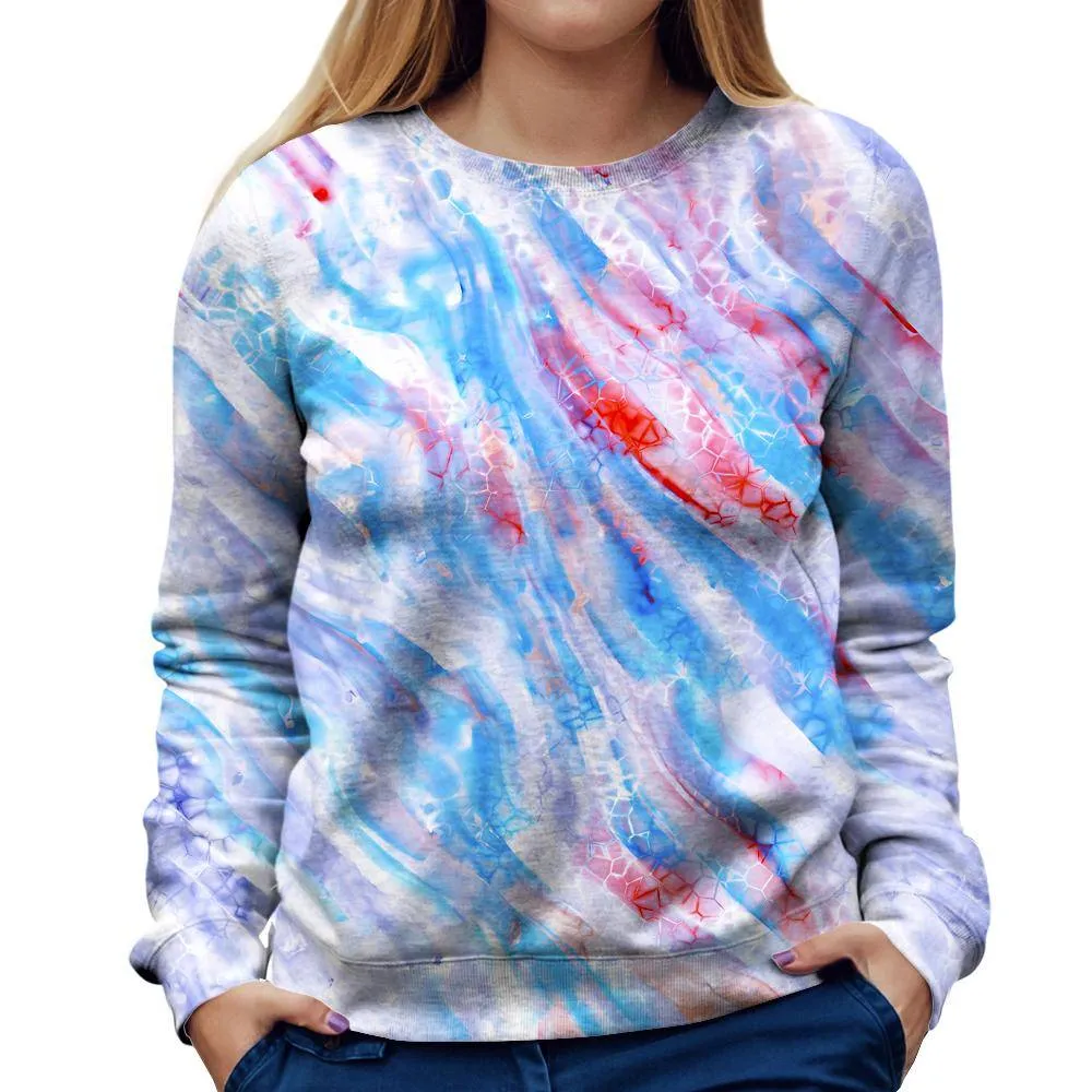 Light Blue Swerves Womens Sweatshirt