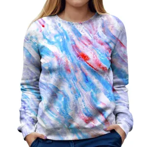 Light Blue Swerves Womens Sweatshirt