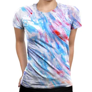 Light Blue Swerves Womens T-Shirt